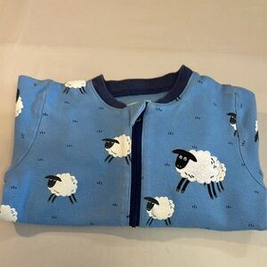 Tuffy - Blue and White Pajama Set with Sheep Design